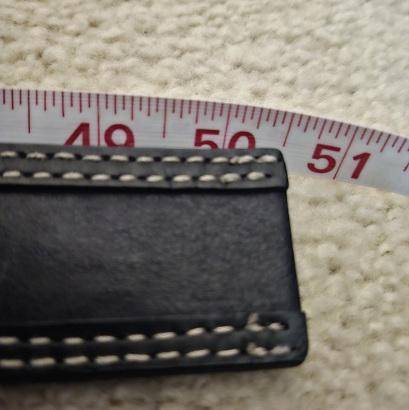BLACK GENUINE LEATHER XL BELT NWOT 50.5 Inches